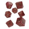 Rollespil EPIC PANDA Rollespilsterninger | Dragons Rpg Dice Set Red And Gold - Rollespilsterninger - Q-Workshop