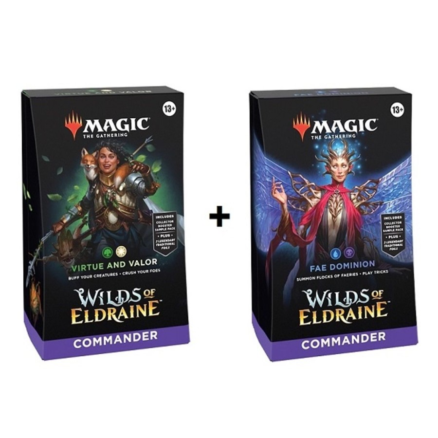 Tcg Kortspil EPIC PANDA Magic The Gathering Decks | Wilds Of Eldraine - Begge Commander Deck - Magic The Gathering