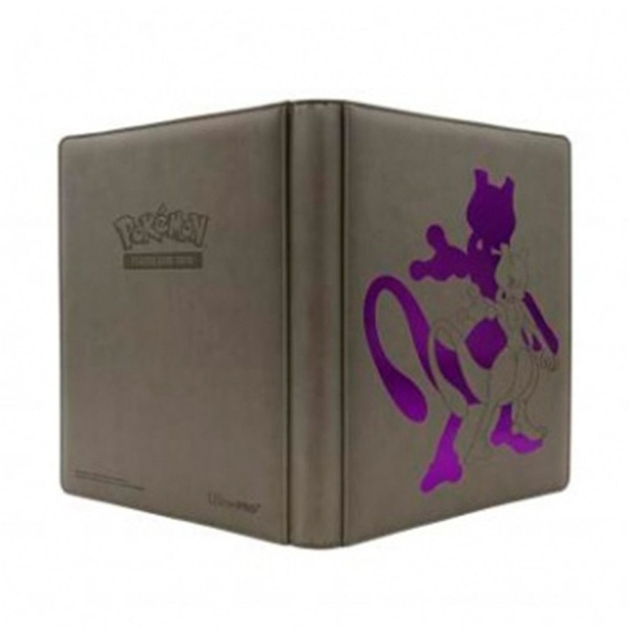 Tcg Kortspil EPIC PANDA Pokemon Tilbehor Samlemapper | 9-Pocket Portfolio - Grey Mewtwo Leather - Pokemon Mappe