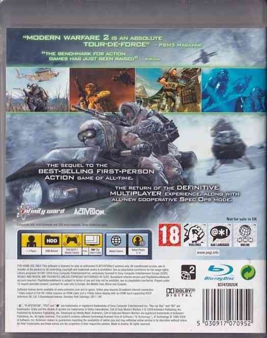 Retro Spillekonsoller EPIC PANDA Playstation 3 Ps3 Spil | Call Of Duty Modern Warfare 2 - Ps3 (B Grade) (Genbrug)