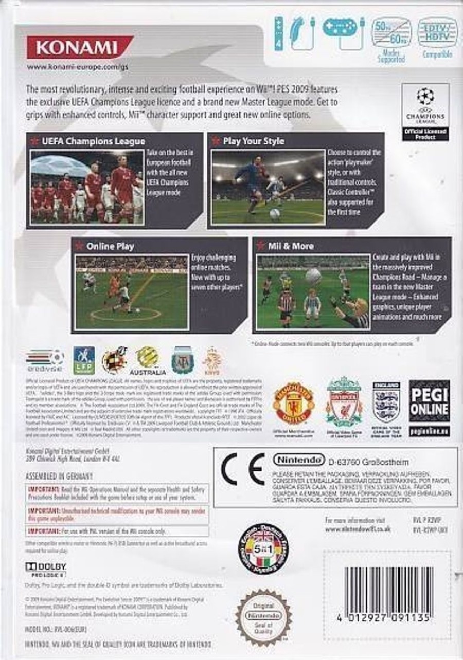 Retro Spillekonsoller EPIC PANDA Nintendo Wii Spil | Pes 2009 Pro Evolution Soccer - Nintendo Wii - (B Grade) (Genbrug)