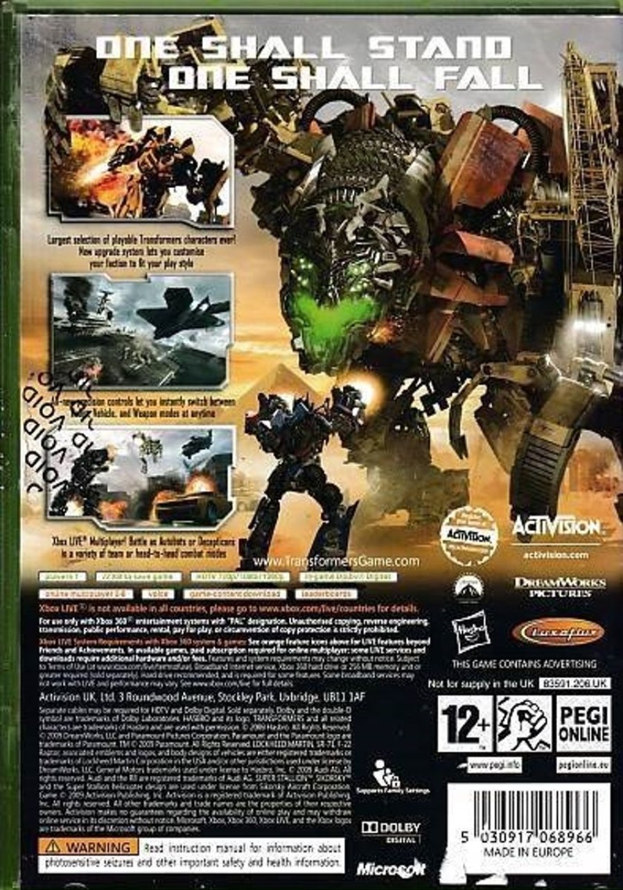 Retro Spillekonsoller EPIC PANDA Xbox 360 Spil | Transformers Revenge Of The Fallen - Xbox Live - Xbox 360 (B Grade) (Genbrug)