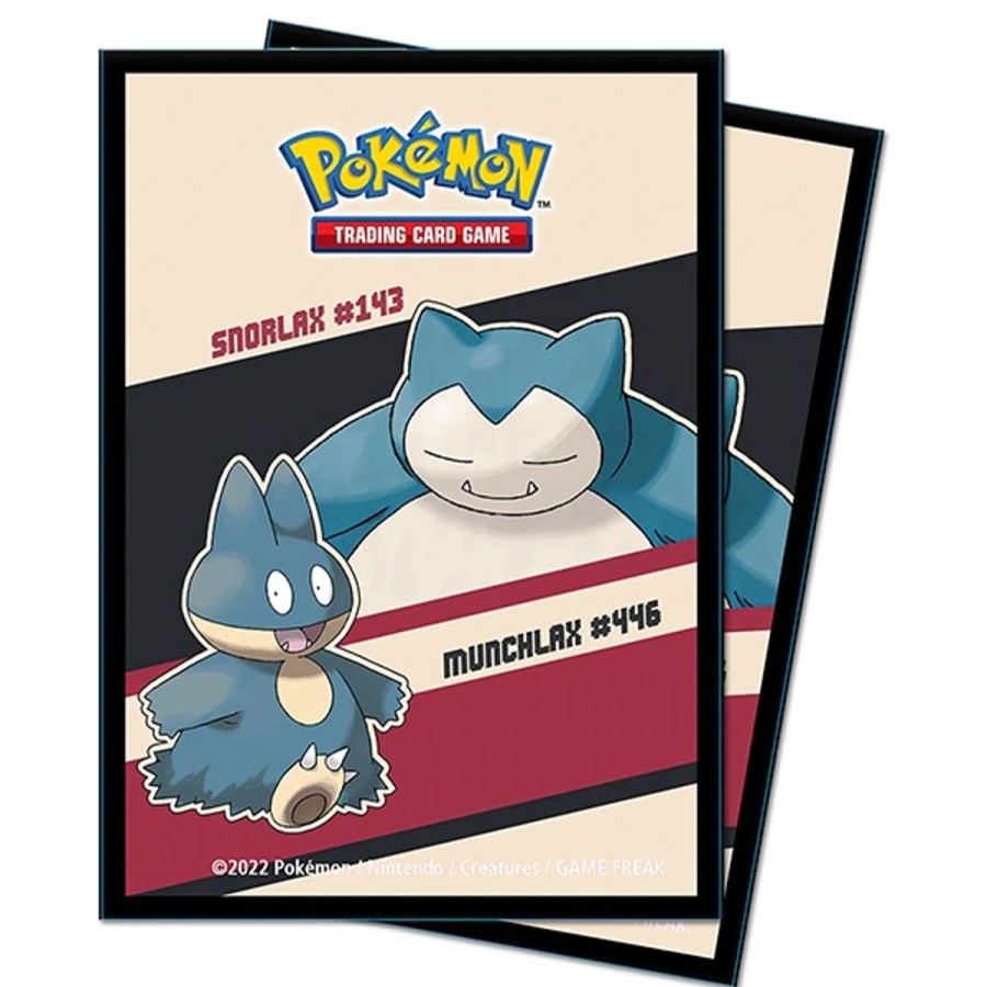 Tcg Kortspil EPIC PANDA Pokemon Tilbehor Plastiklommer Sleeves | Snorlax And Munchlax - Standard Sleeves (65 Stk) - Plastiklommer