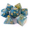 Rollespil EPIC PANDA Rollespilsterninger | Serpent Salt Dice Set - Rollespilsterninger - Lindorm Dice