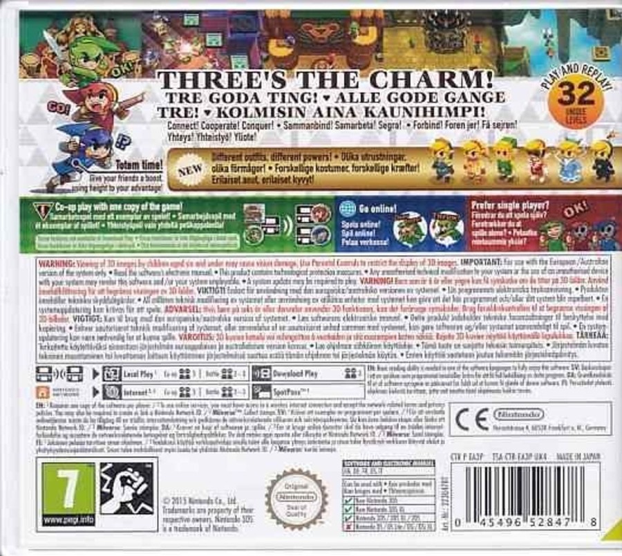 Retro Spillekonsoller EPIC PANDA Nintendo 3Ds Spil | The Legend Of Zelda Tri Force Heroes - Nintendo 3Ds Spil - (B Grade) (Genbrug)