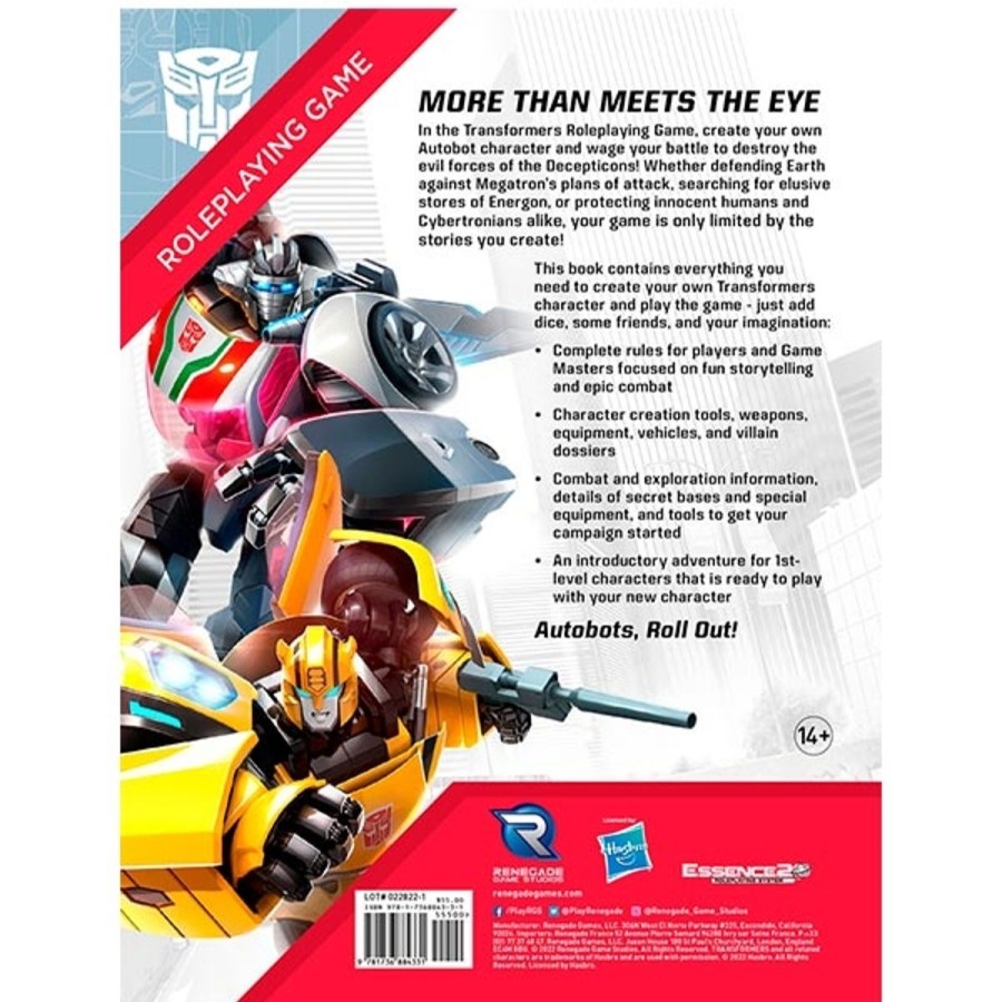 Rollespil EPIC PANDA Transformers Rpg | Transformers Roleplaying Game - Core Rulebook