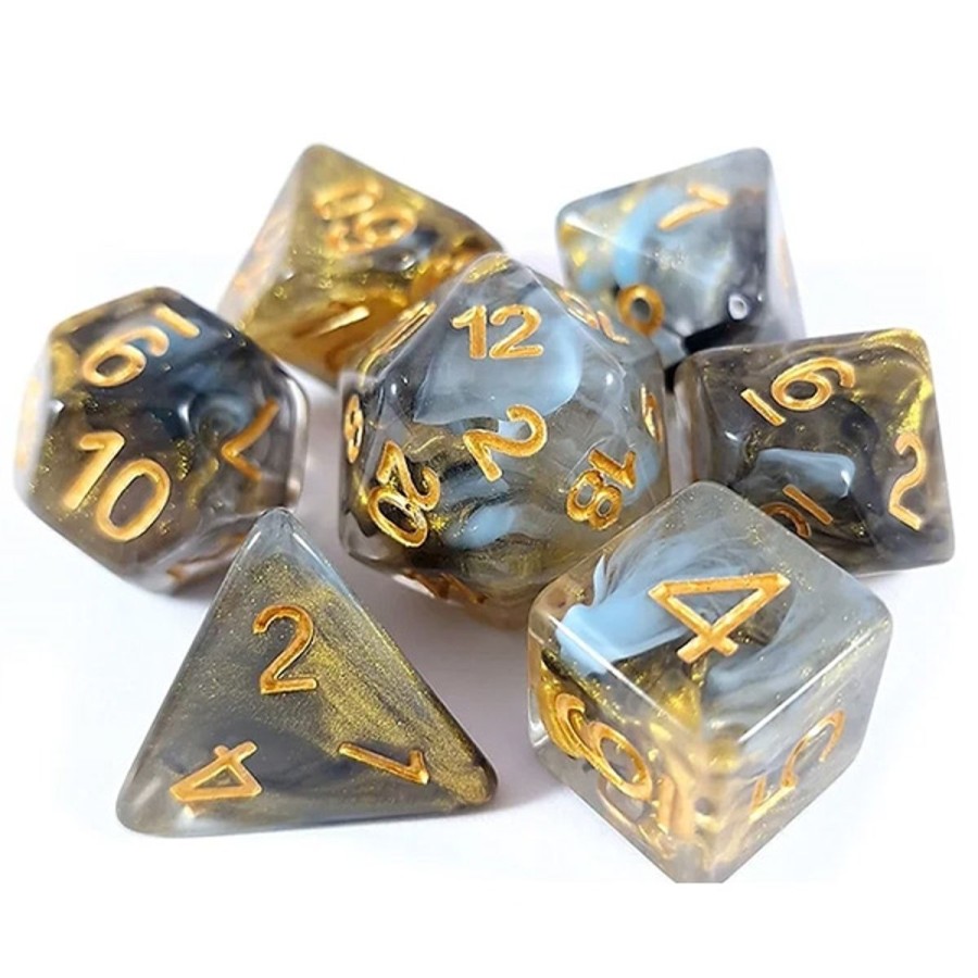 Rollespil EPIC PANDA Rollespilsterninger | Crows Feather Dice Set - Rollespilsterninger - Lindorm Dice