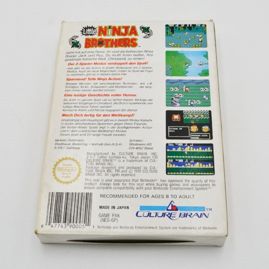 Retro Spillekonsoller EPIC PANDA Nes Spil | Little Ninja Brothers - Nes Frg - Spil Og Boks (A Grade) (Genbrug)