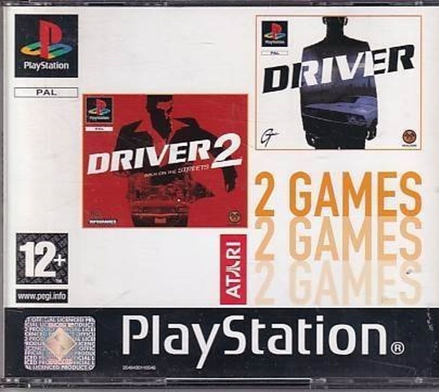 Retro Spillekonsoller EPIC PANDA Playstation 1 Ps1&Psx Spil | Driver Og Driver 2 - Ps1 (B Grade) (Genbrug)