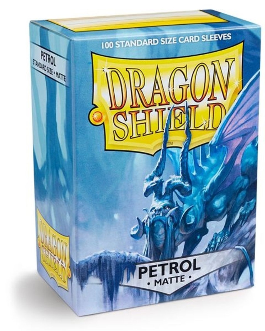 Tcg Kortspil EPIC PANDA Kortspil Plastlommer Sleeves | Dragon Shield - Matte Petrol Sleeves - Standard Sleeves (100 Stk) - Plastiklommer