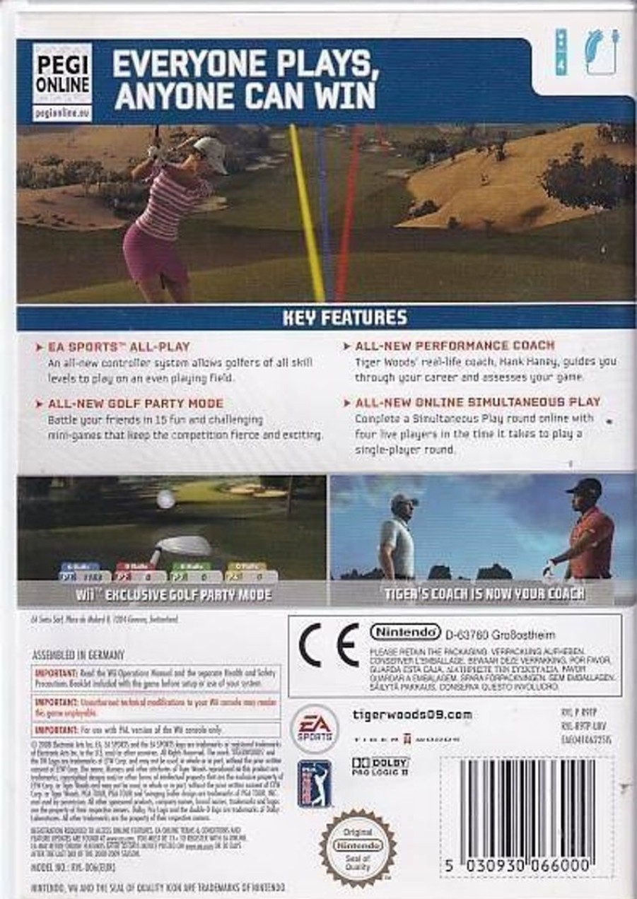 Retro Spillekonsoller EPIC PANDA Nintendo Wii Spil | Tiger Woods Pga Tour 09 - Nintendo Wii (B Grade) (Genbrug)