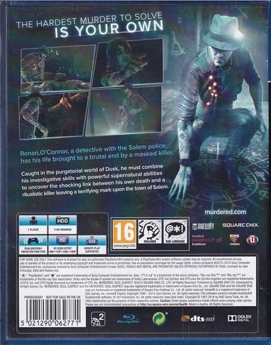 Retro Spillekonsoller EPIC PANDA Playstation 4 Ps4 Spil | Murdered Soul Suspect - Ps4Spil (B Grade) (Genbrug)