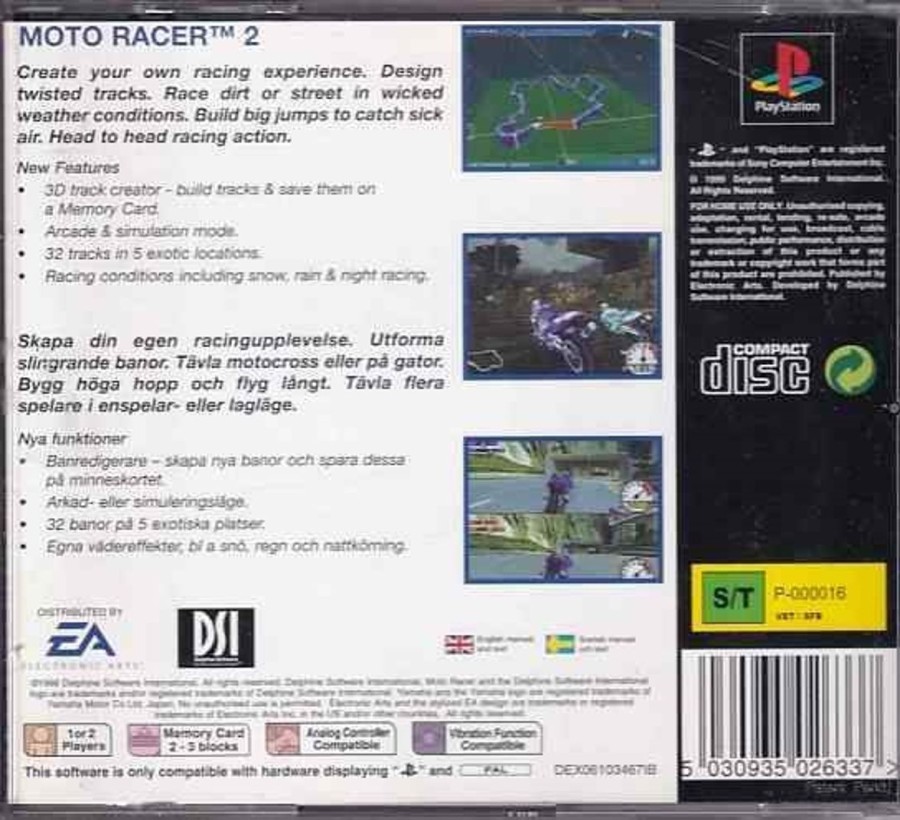 Retro Spillekonsoller EPIC PANDA Playstation 1 Ps1&Psx Spil | Moto Racer 2 - Classics - Ps1 (B Grade) (Genbrug)