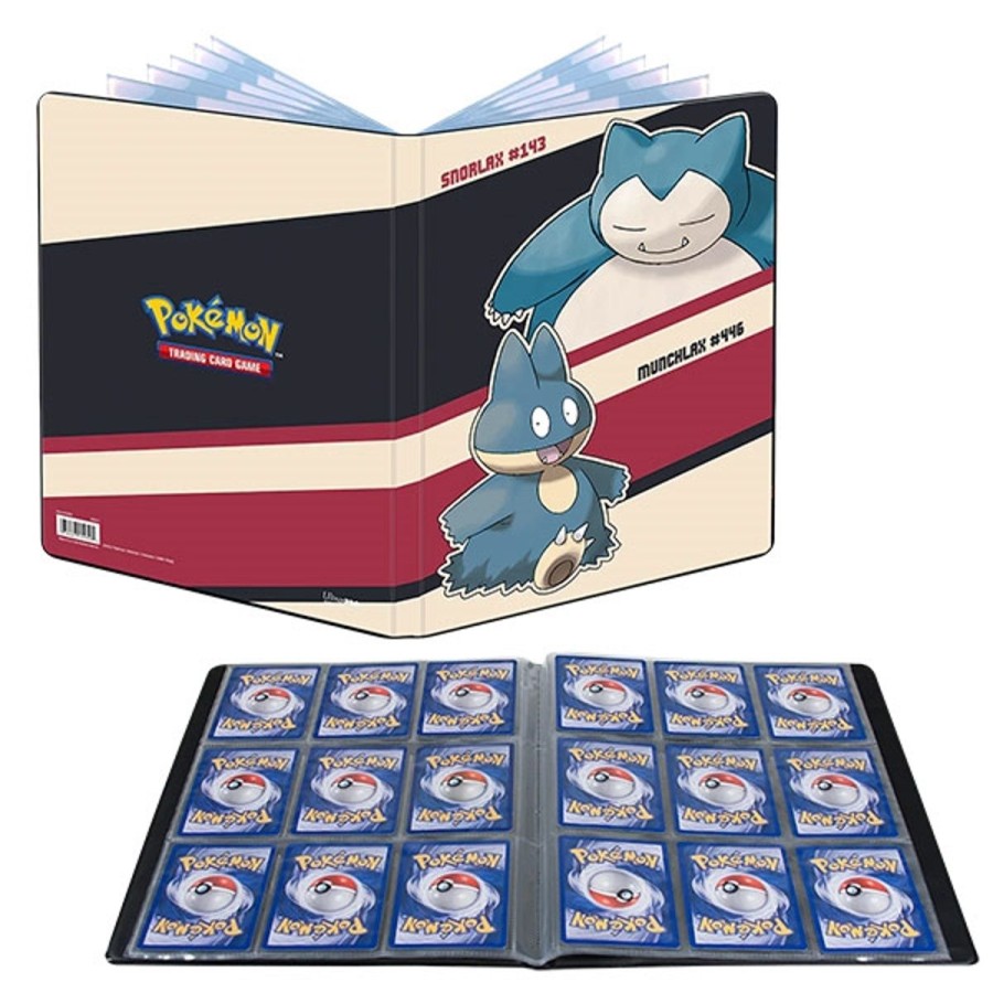 Tcg Kortspil EPIC PANDA Pokemon Tilbehor Samlemapper | Snorlax And Munchlax - 9-Pocket - A4 Pokemon Mappe