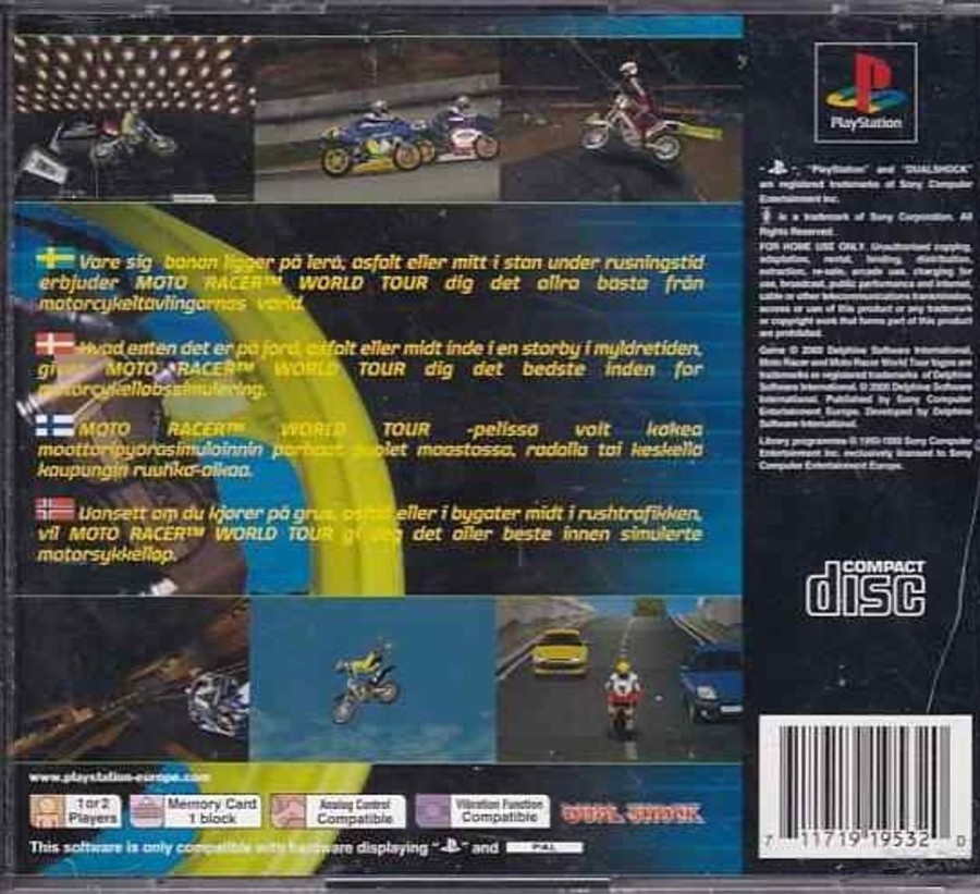 Retro Spillekonsoller EPIC PANDA Playstation 1 Ps1&Psx Spil | Moto Racer World Tour - Ps1 (B Grade) (Genbrug)