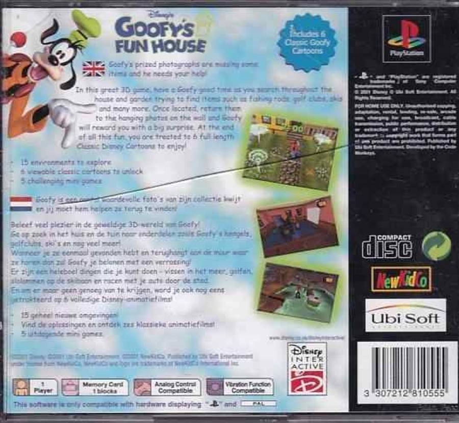 Retro Spillekonsoller EPIC PANDA Playstation 1 Ps1&Psx Spil | Disneys Goofys Fun House - Ps1 (B Grade) (Genbrug)