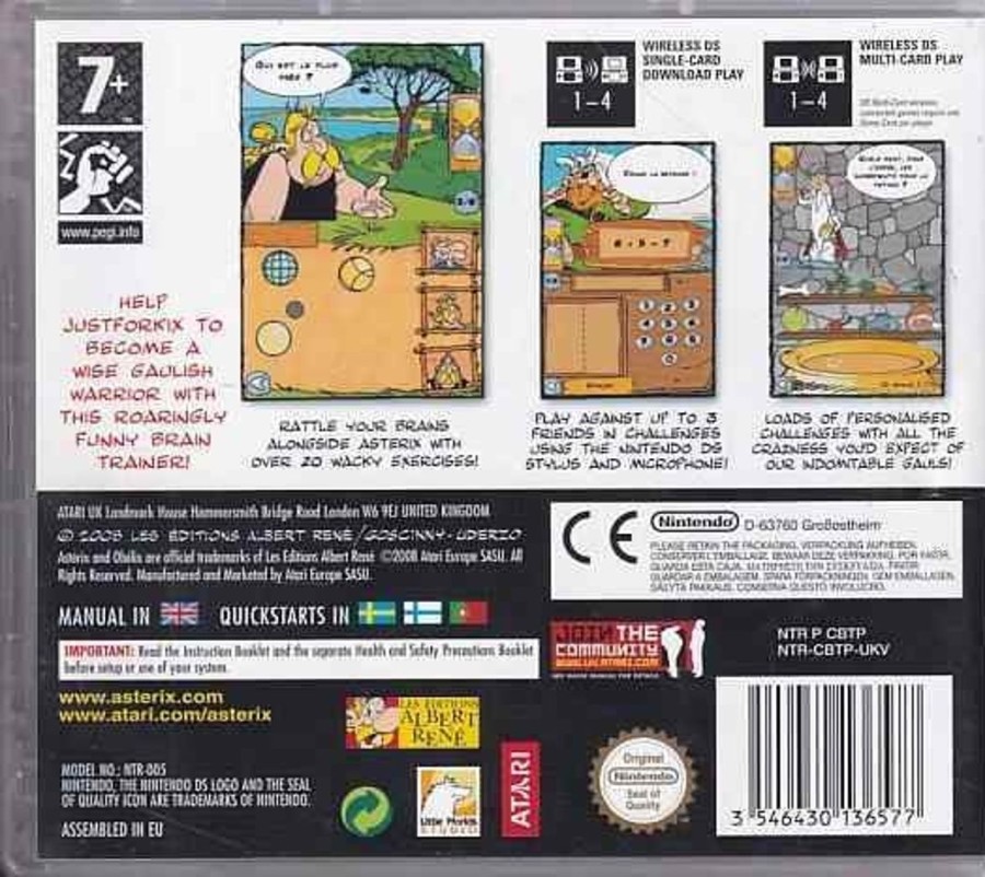 Retro Spillekonsoller EPIC PANDA Nintendo Ds Spil | Asterix Brain Trainer - Nintendo Ds (A Grade) (Genbrug)