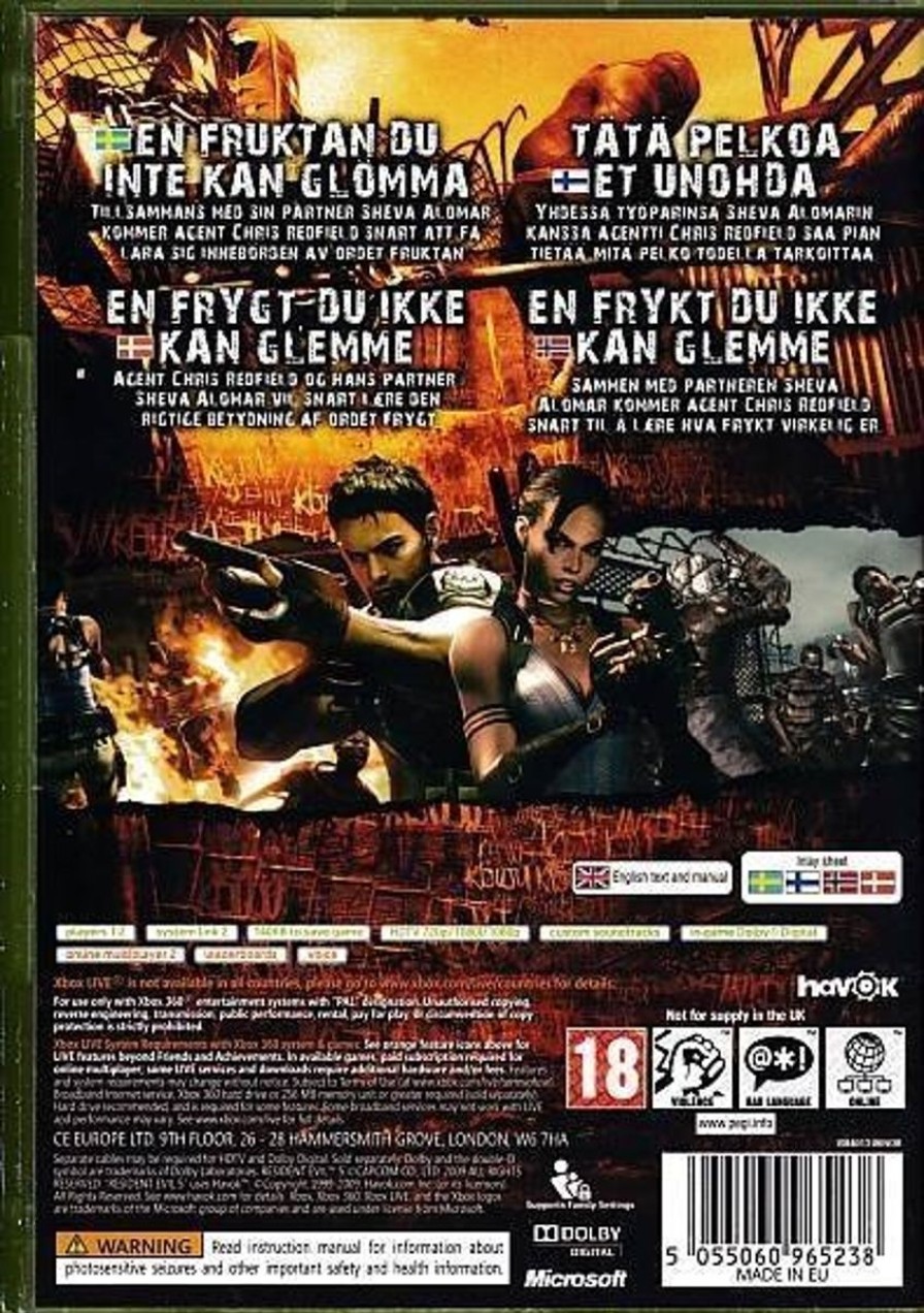 Retro Spillekonsoller EPIC PANDA Xbox 360 Spil | Resident Evil 5 - Classics - Xbox 360 (B Grade) (Genbrug)