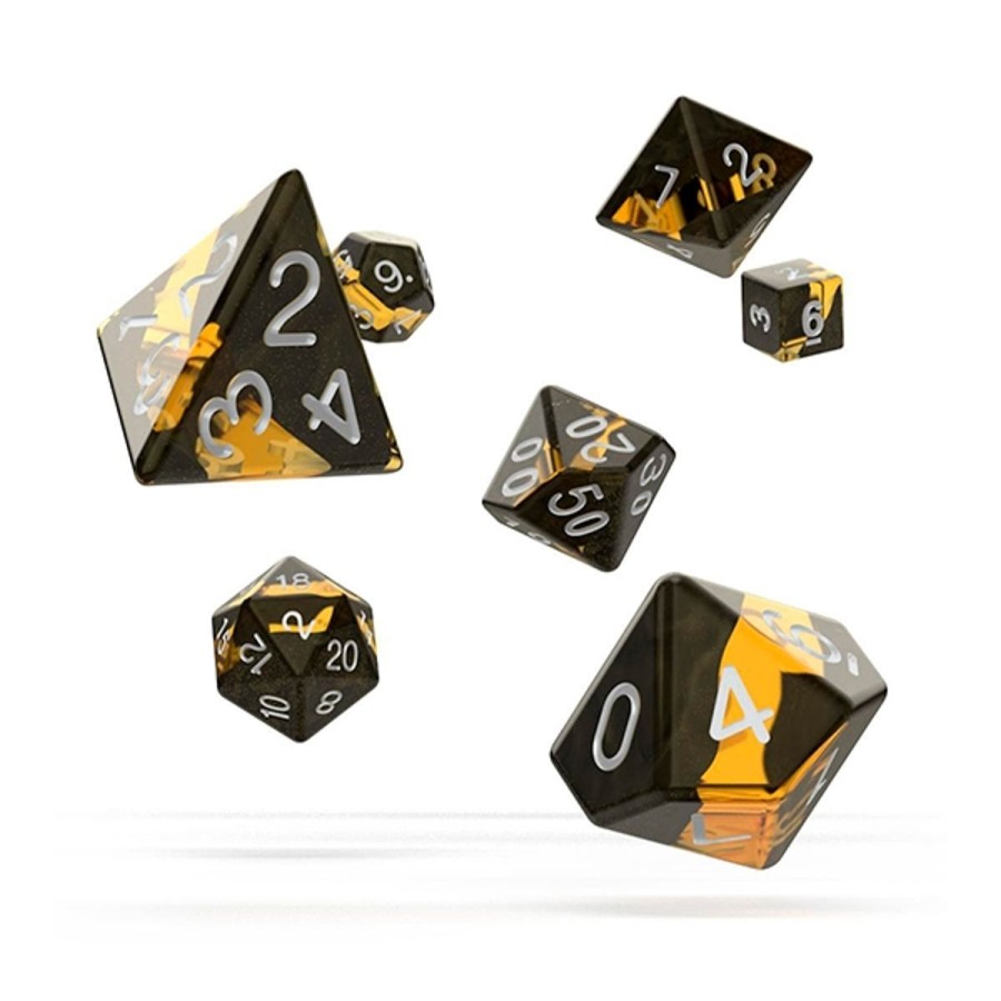 Rollespil EPIC PANDA Rollespilsterninger | Enclave Amber Dice Set - Rollespilsterninger - Oakie Doakie Dice