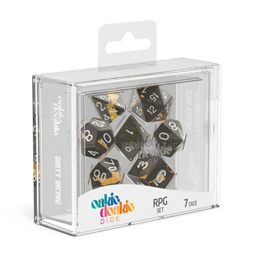 Rollespil EPIC PANDA Rollespilsterninger | Enclave Amber Dice Set - Rollespilsterninger - Oakie Doakie Dice