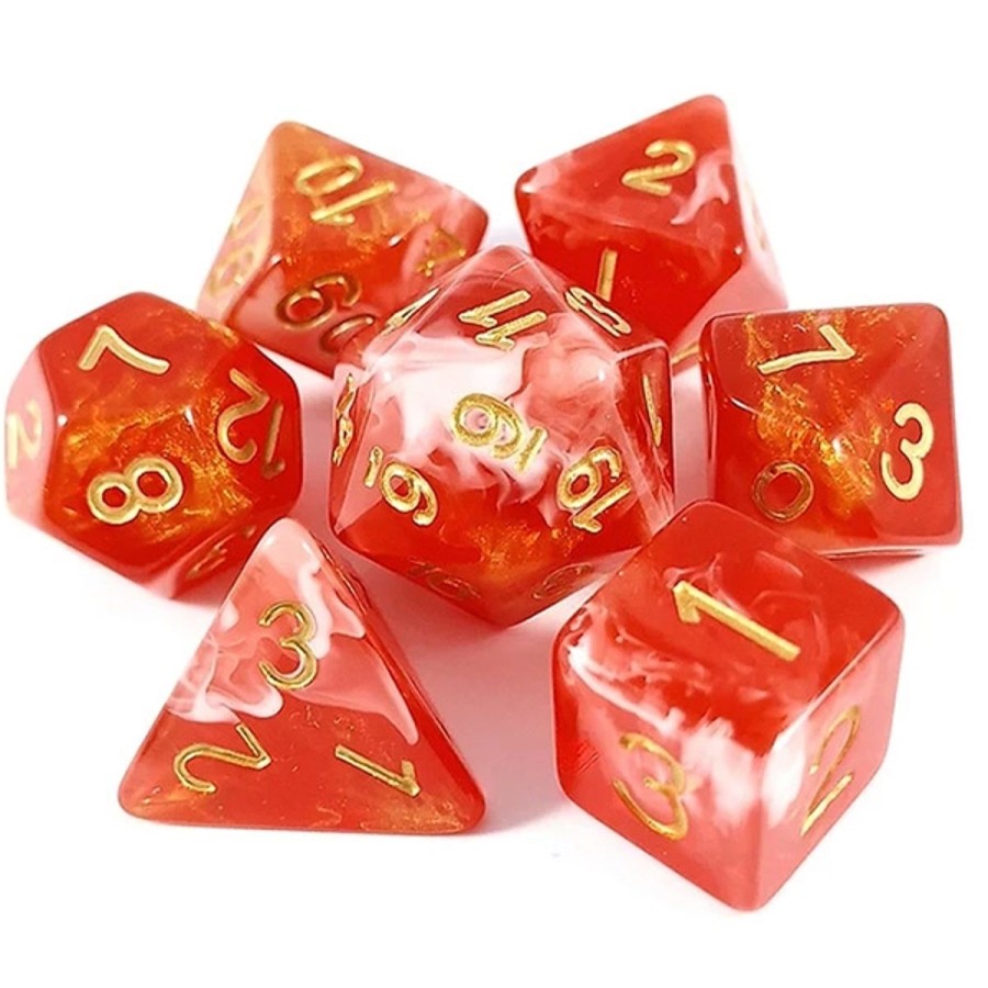 Rollespil EPIC PANDA Rollespilsterninger | Fools Blood Dice Set - Rollespilsterninger - Lindorm Dice