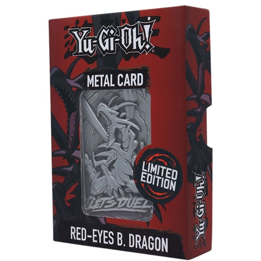 Tcg Kortspil EPIC PANDA Yugioh! Kort Tilbehor | Yu-Gi-Oh! - Red-Eyes B Dragon - Limited Edition Metal Card Collectible