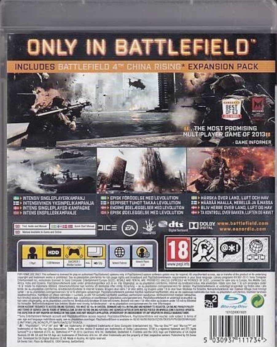 Retro Spillekonsoller EPIC PANDA Playstation 3 Ps3 Spil | Battlefield 4 Inkl China Rising Expansion Pack - Ps3 (B Grade) (Genbrug)