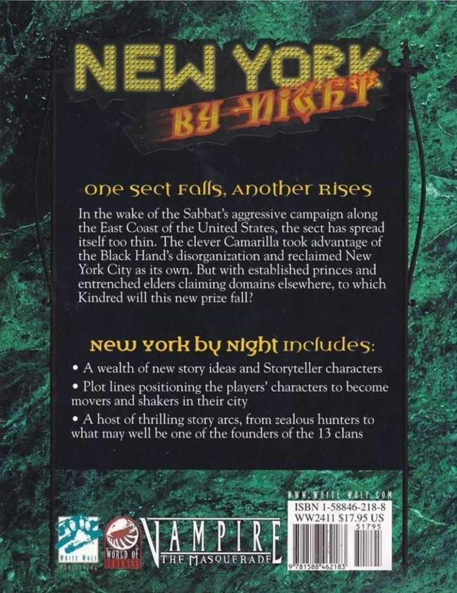 Rollespil EPIC PANDA Vampire The Masquerade 3Rd Revised Edition | Vampire The Masquerade 3 - New York By Night (B Grade) (Genbrug)