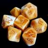 Rollespil EPIC PANDA Rollespilsterninger | Heimdall Yellow Dice Set - Rollespilsterninger - Lindorm Dice